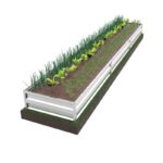 Усиленная грядка оцинкованная 0.5х2м (высота 40см)